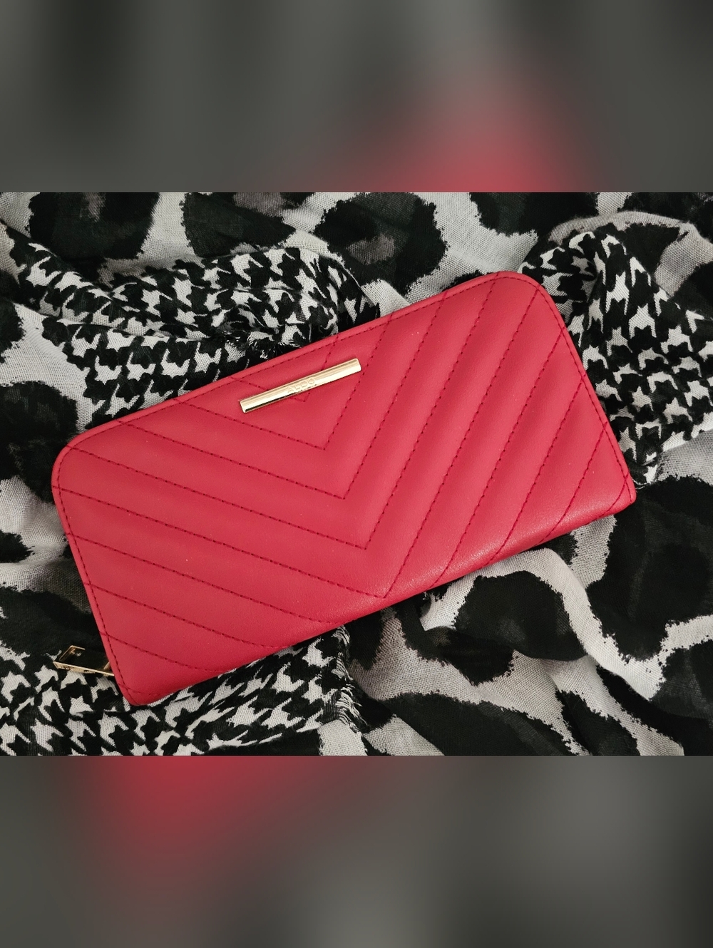 Aldo Leather Zip Around Wallet